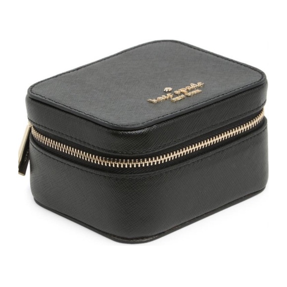 kate spade Accessories - KATE SPADE • Black Staci Saffiano Leather Travel Jewelry Box